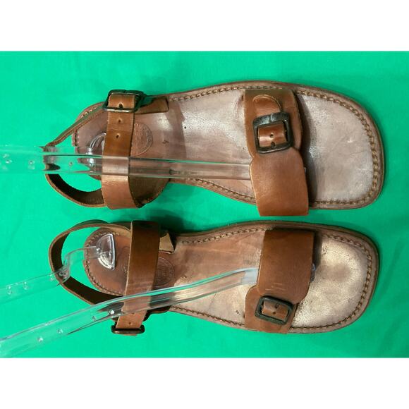 Men’s Biblical Camel Leather Sandals Size 4 (US 11)